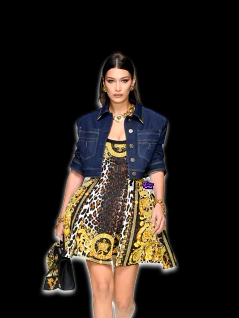 Versace Medusa Medallion Gold XL Chain Link Runway Editorial Necklace - Picture 14 of 16